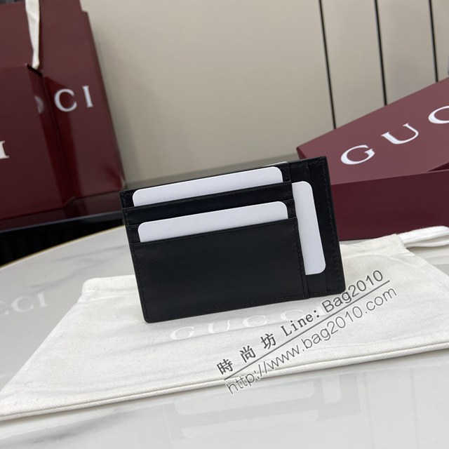 Gucci專櫃古馳最新款經典字母交織圖案男士卡包卡夾 jh2648型號：812681